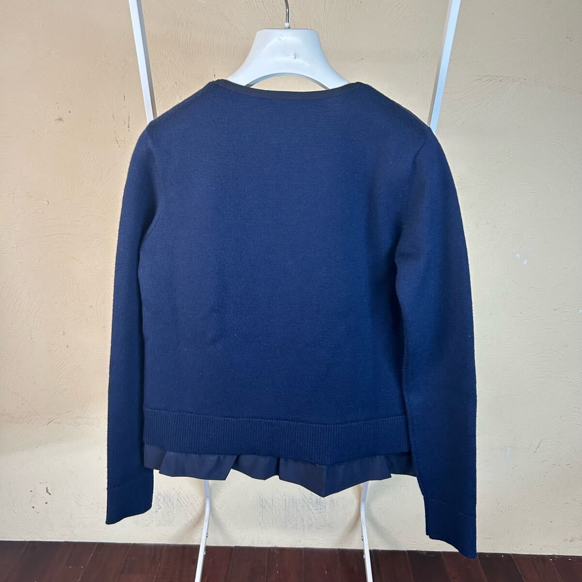 【極美品】MONCLER モンクレールダウンマフラージャケットネイビーxs 極美品】MONCLER モンクレールダウンマフラージャケットネイビーxs