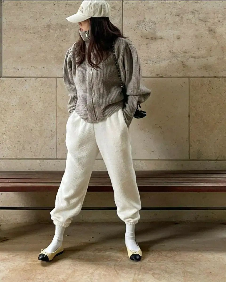 ルナルーム オハイオ ファー パンツ ベージュ