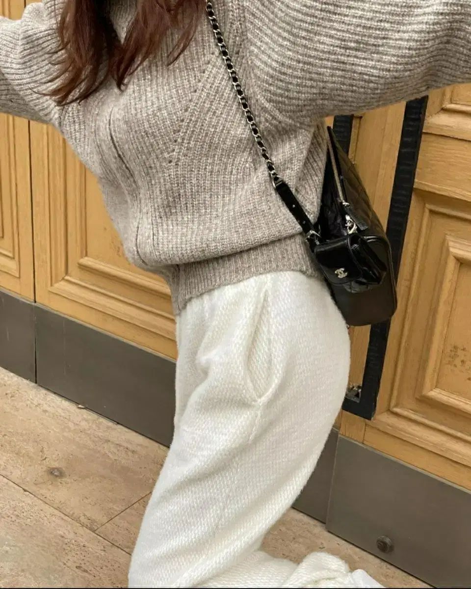  ルナルーム オハイオ ファー パンツ ベージュ ジョガーパンツ スウェットパンツ パンツ