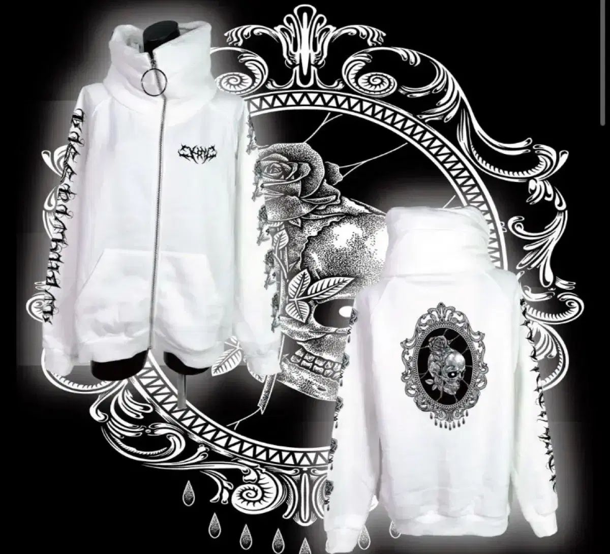 kry clothing BIGフーディー パーカー フードジップアップ