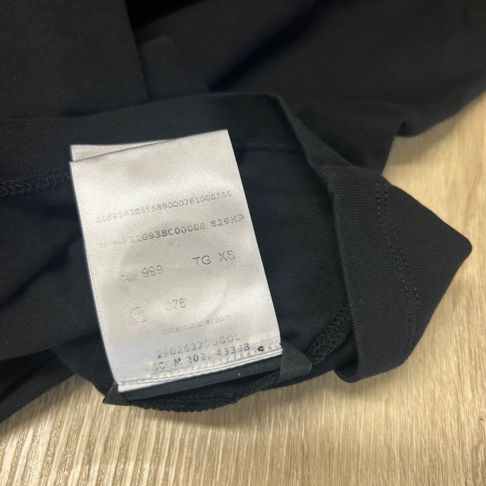 MONCLERモンクレール半袖Tシャツダウンロゴ黒XS