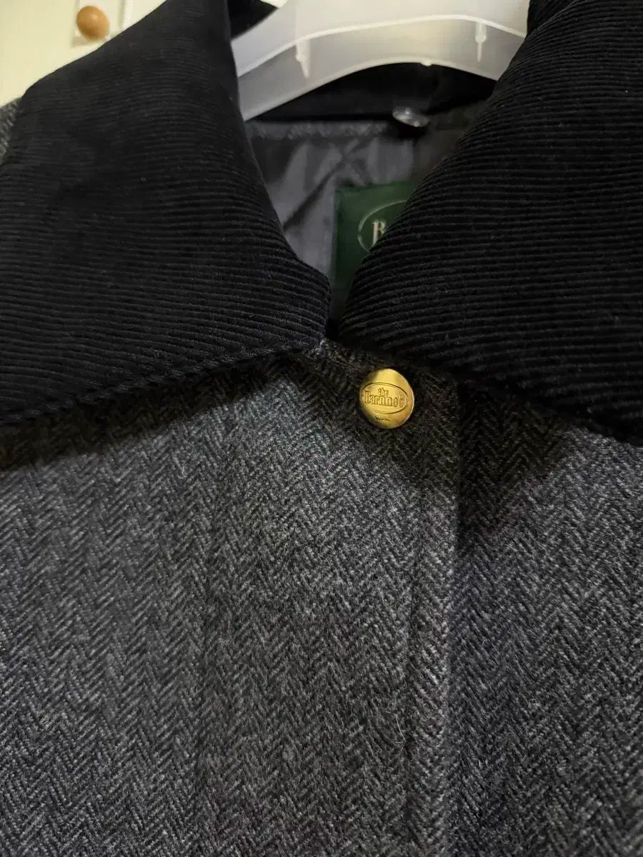 ザ・バーネット チャコール コーデュロイ ヘリンボーン ショートコート