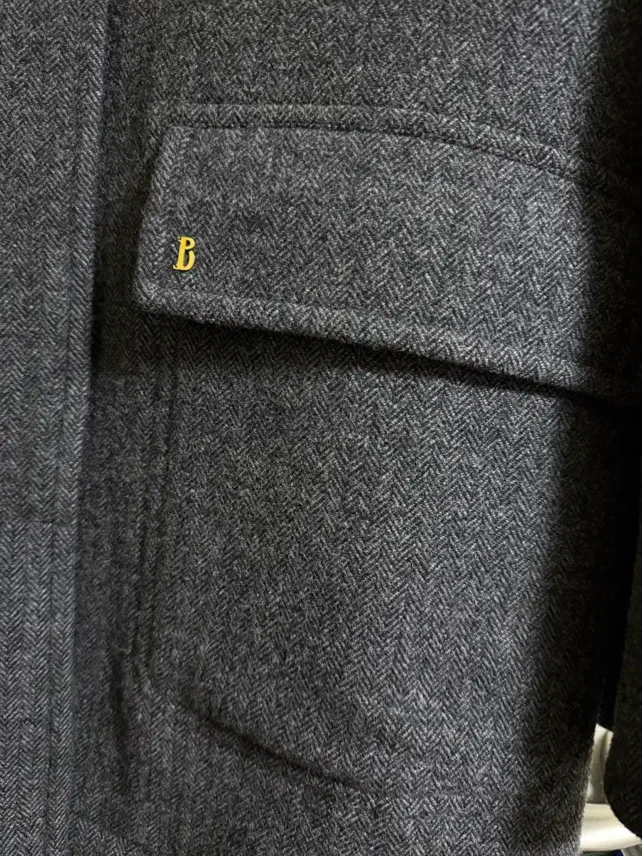 ザ・バーネット チャコール コーデュロイ ヘリンボーン ショートコート