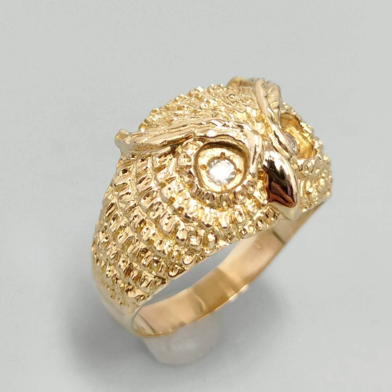 18金 K 18 フクロウ 梟リング 5.35ｇ 12号 D 382