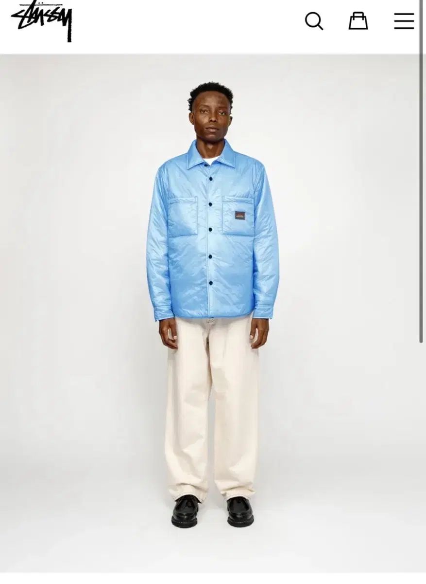 STUSSY ステューシー Fatigue Overshirt ダウン ジャケット