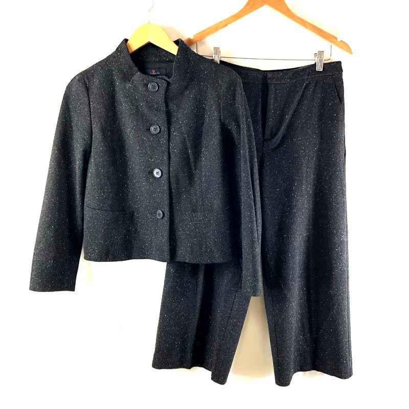 レキップ ヨシエイナバ LEQUIPE yoshie inaba セットアップ ジャケット パンツ サイドポケット 白混じり グレー ダークグレー 973938