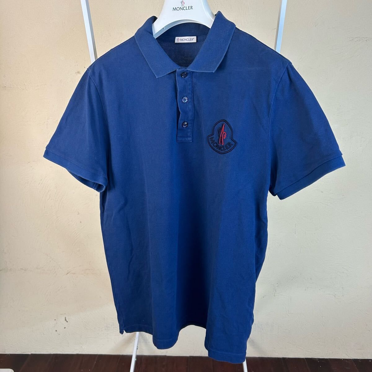 MONCLERモンクレール 半袖ポロシャツネイビーS