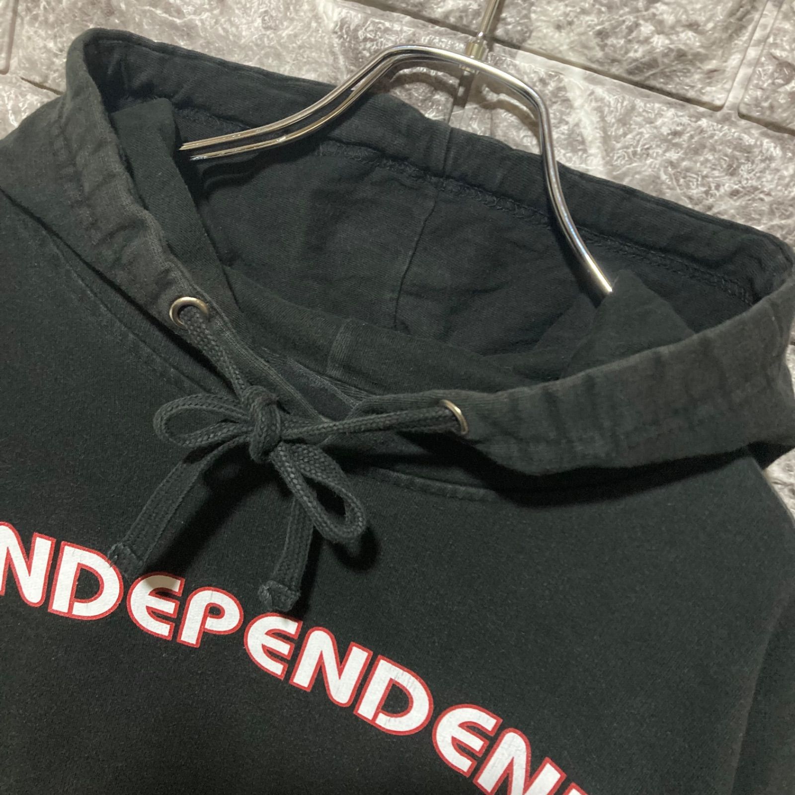 INDEPENDENT パーカー BLACK インディペンデント アイアンクロス