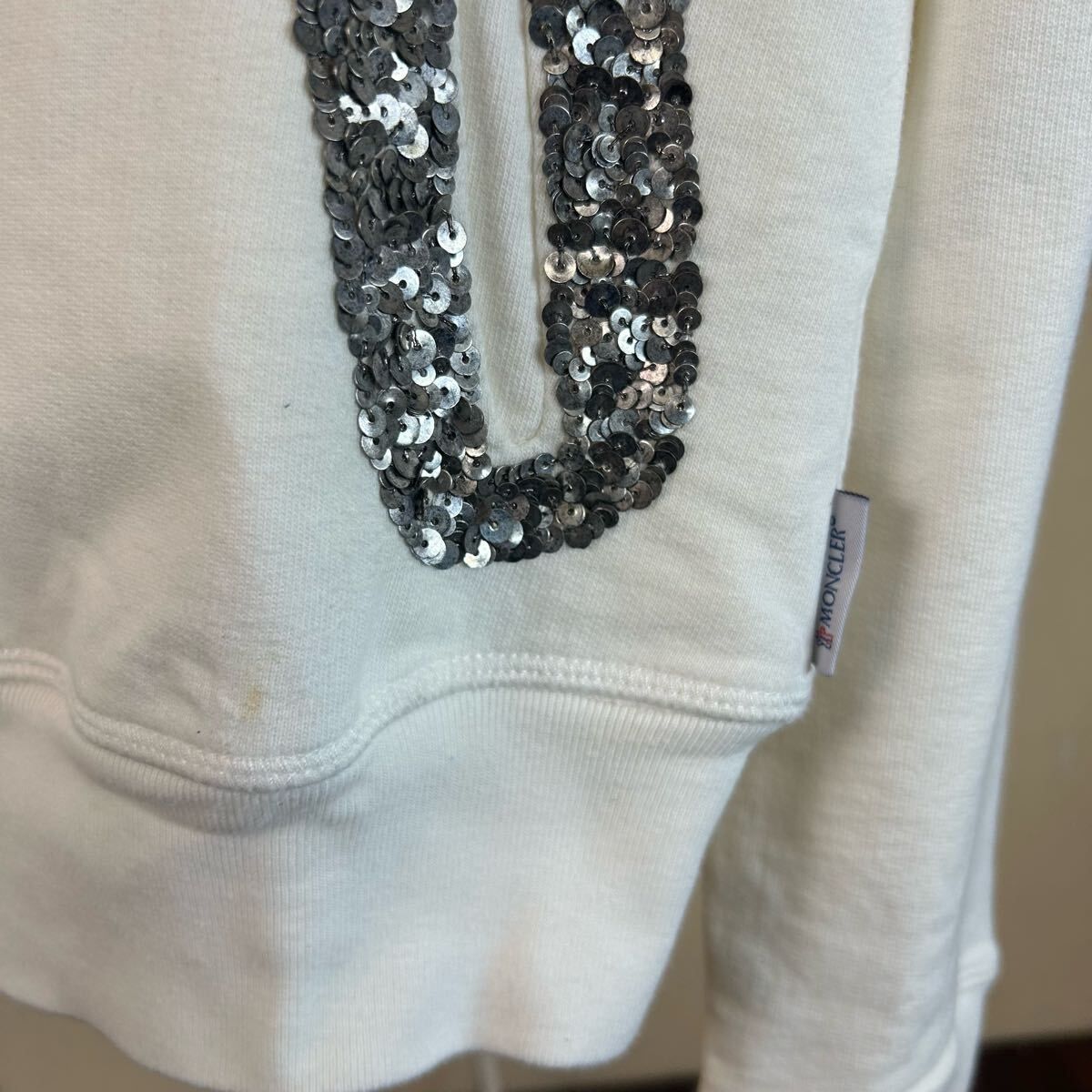 MONCLER モンクレールスウェットジップトレーナー白S