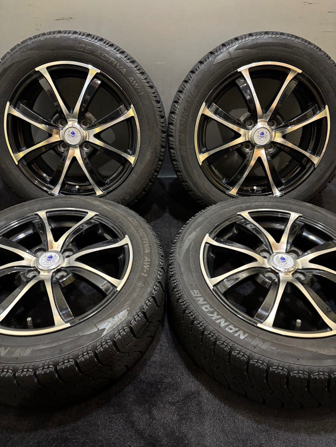 185 55 R 15 NANKANG ICE ACTIVA AW 1 22年製 BLEST 15インチ 6 J 52 100 4 H スタッドレス 4本 ヴィッツ フィット ブラポリ 2 K 599