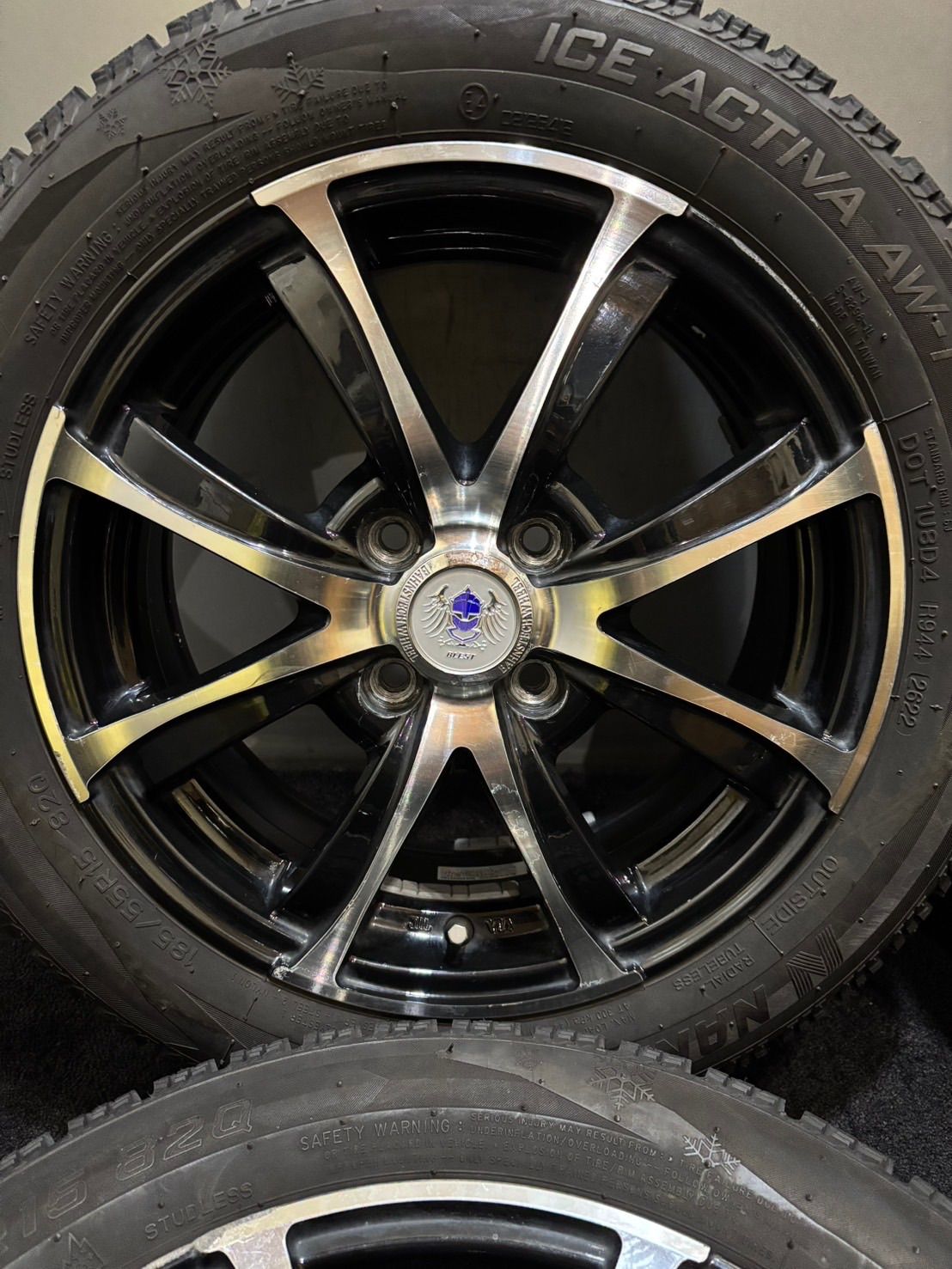 185 55 R 15 NANKANG ICE ACTIVA AW 1 22年製 BLEST 15インチ 6 J 52 100 4 H スタッドレス 4本 ヴィッツ フィット ブラポリ 2 K 599