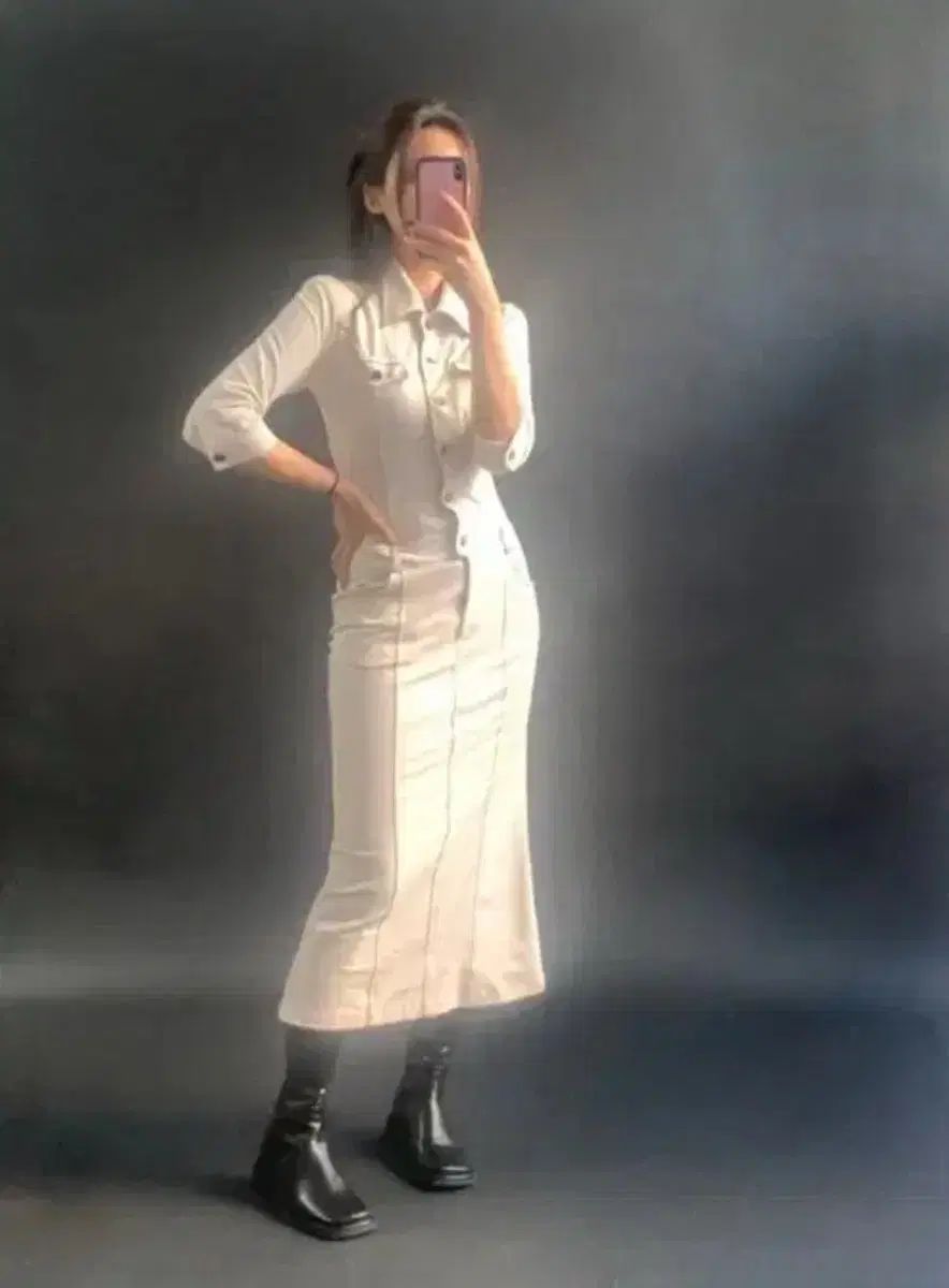 ルルソウル スウェード オールインワン アイボリー s