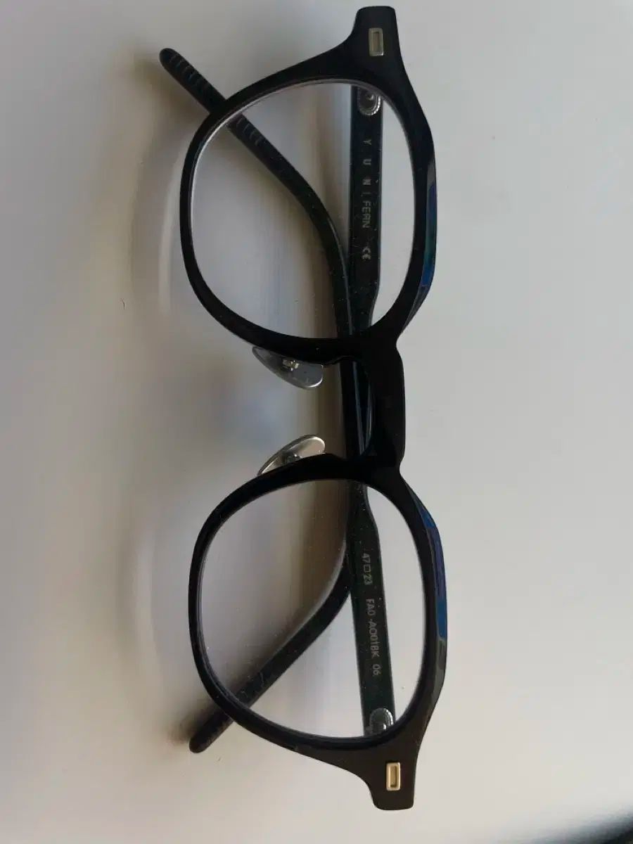 yun fern ブラック アセテート メガネ