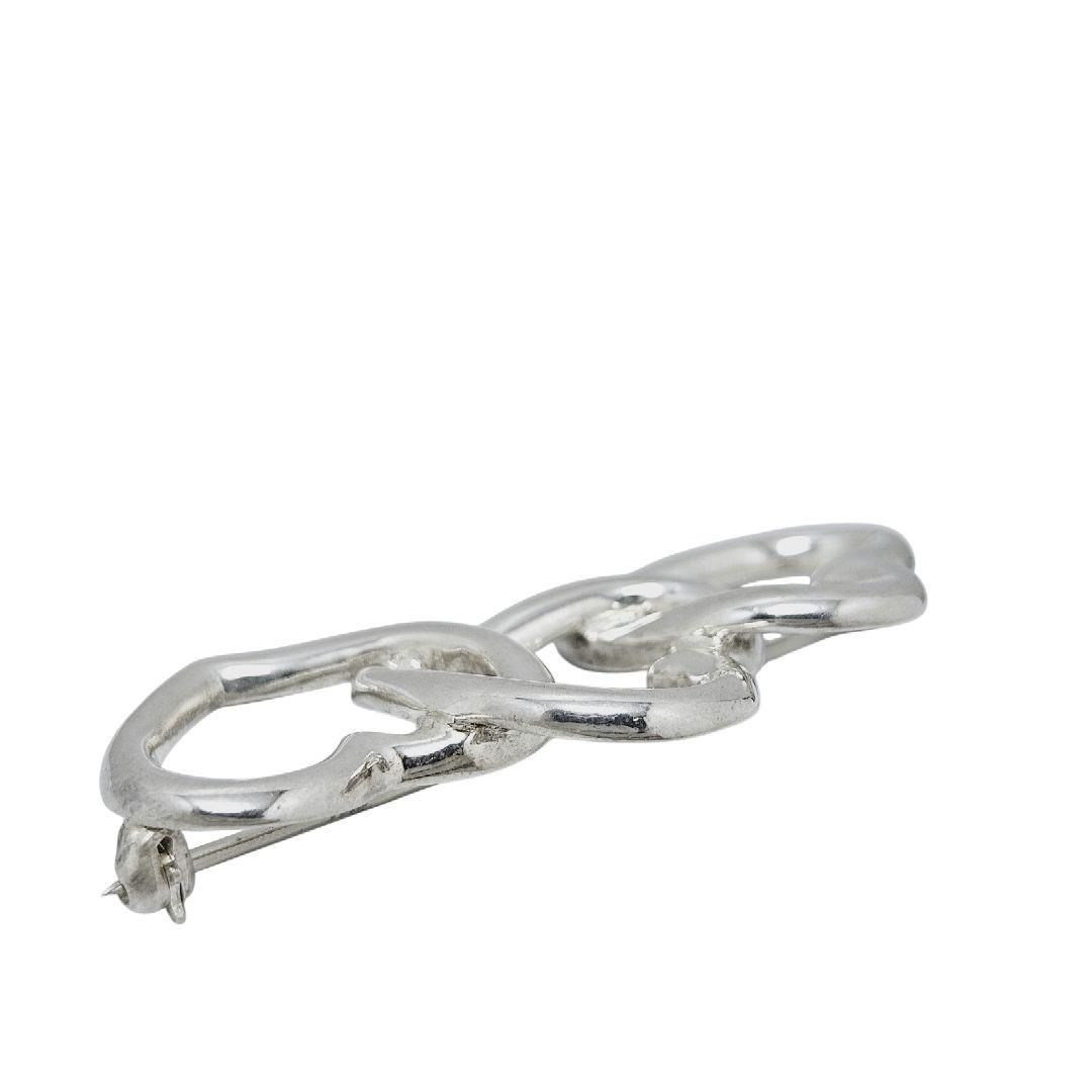 美品】ティファニー ブローチ トリプル オープンハート シルバー 美品