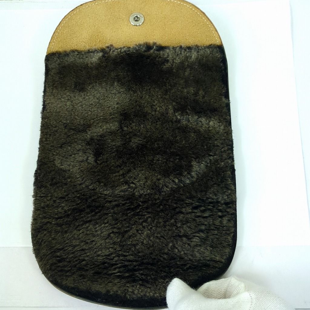 HERMES エルメス 靴磨き シューズポリッシャー ポリッシュ161424zh-BR ブラウン ポリッシンググローブ シューズケア携帯用 WWW_SMP1DAWEKUDUS_SCH_ID