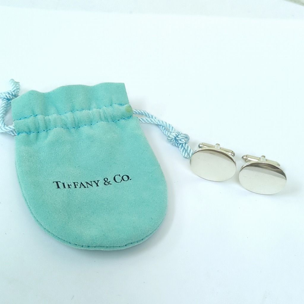 Tiffany Co ティファニー カフリンクス シルバー オーバル
