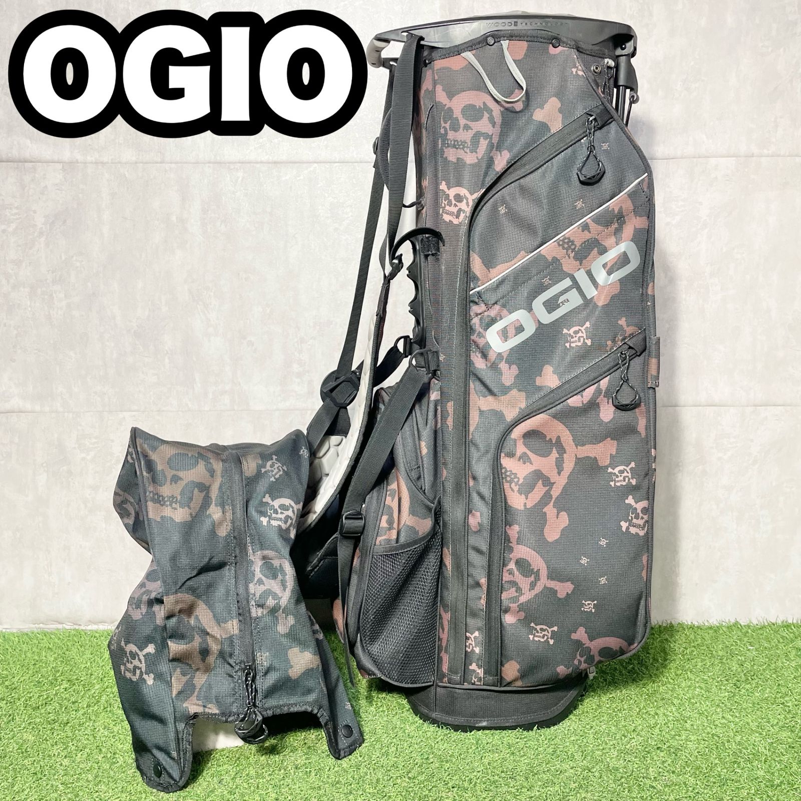 OGIO オジオ WOODE HYBRID BAG キャディバッグ ゴルフバッグ スカル柄 キャディバック スタンド式 軽量モデル