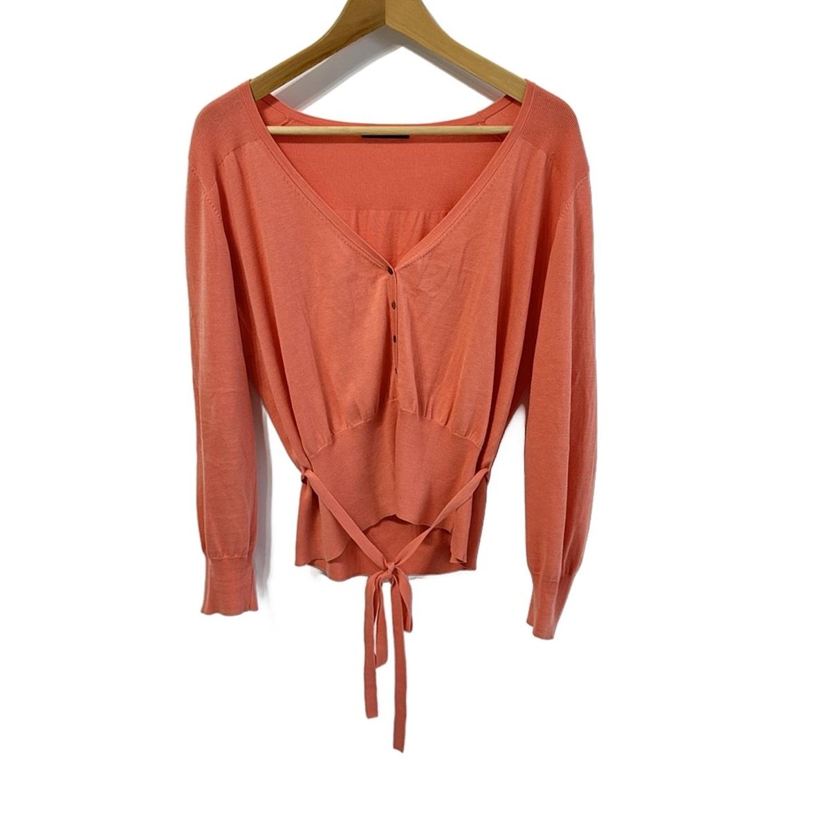 Aquascutum アクアスキュータム カーディガン サイズ7S レディース - ピンク 長袖