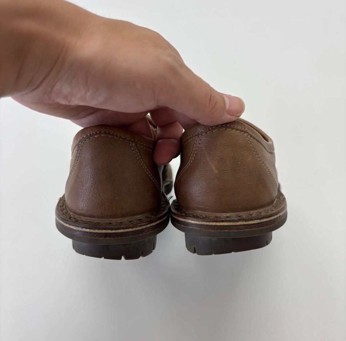 レザー スリッポン