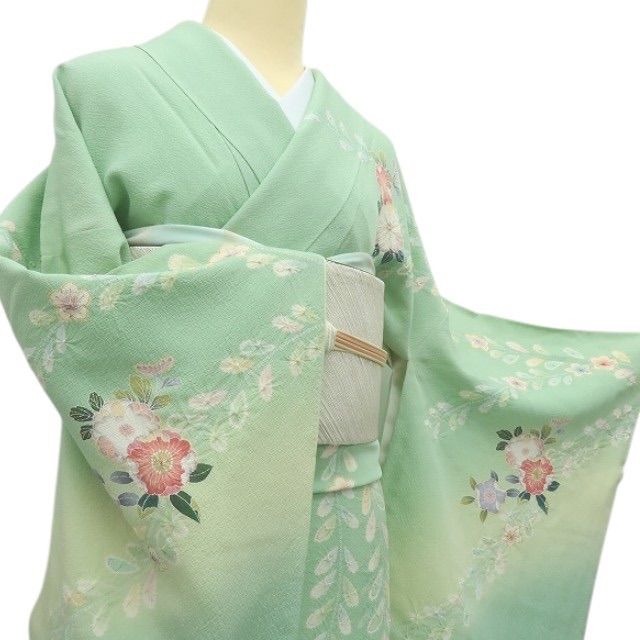 平和屋着物○訪問着 総絞り 舞花文 やまと誂製 正絹 逸品 AABD1576ck