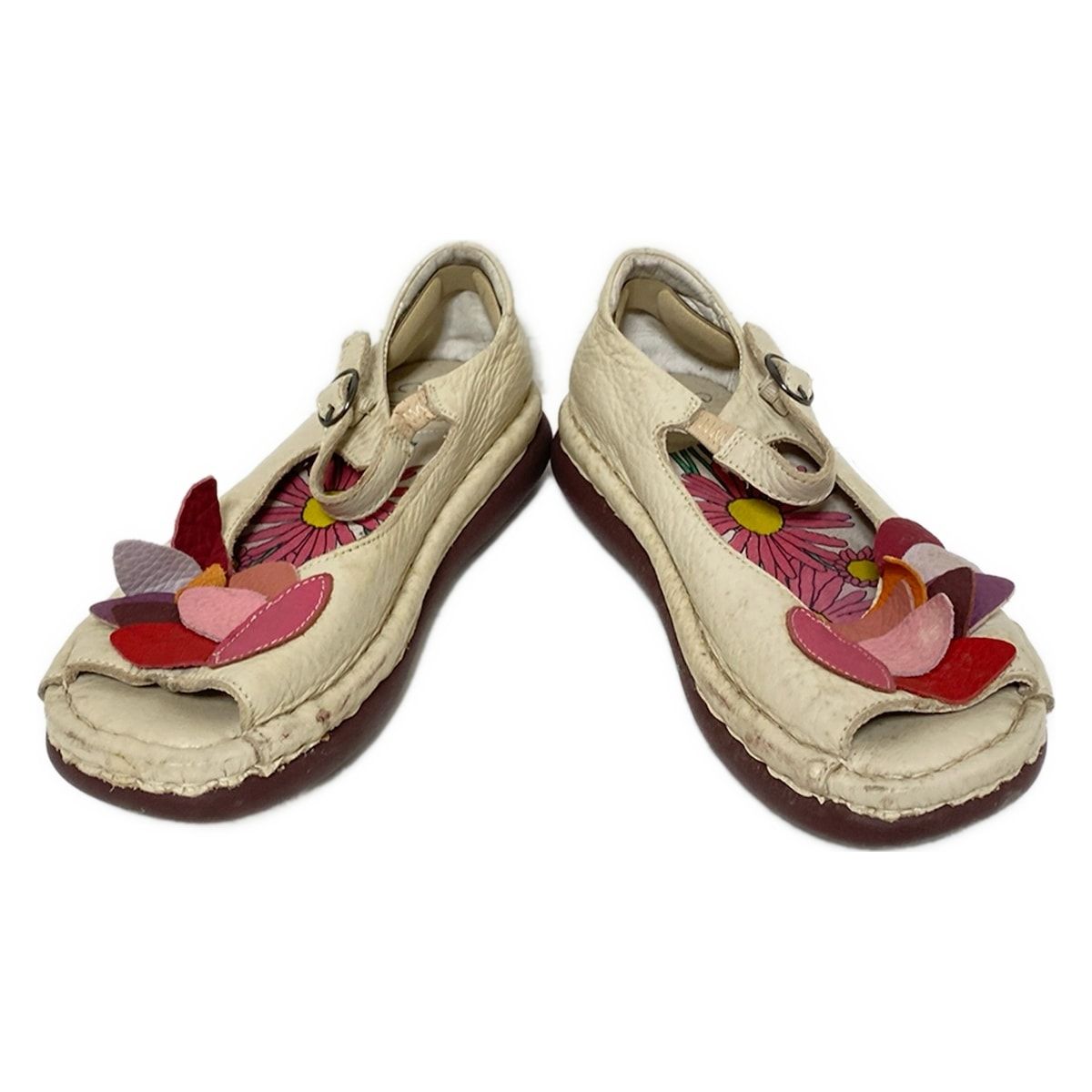 Estacion エスタシオン シューズ M レディース - アイボリー×パープル×マルチ レザー