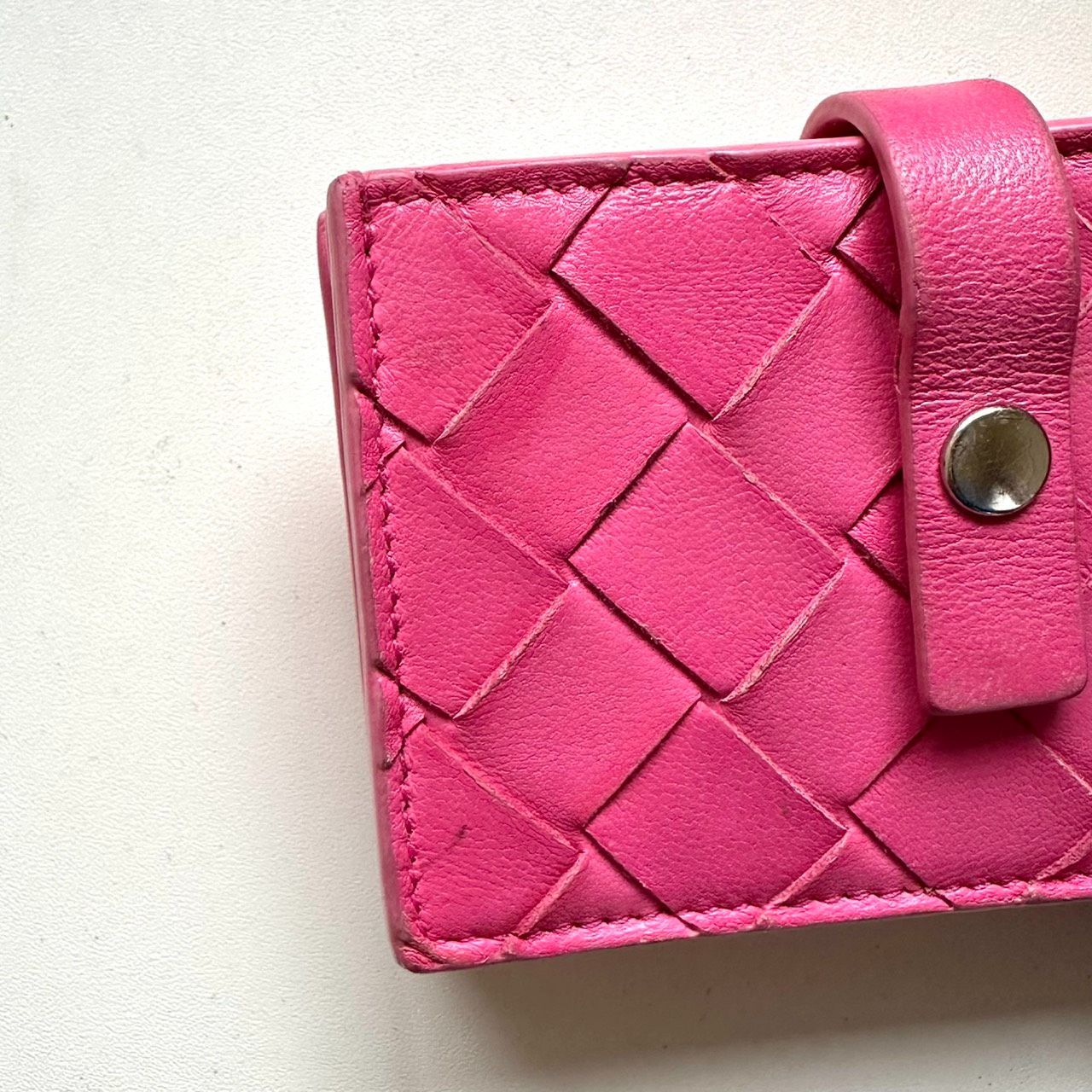  ボッテガヴェネタ BOTTEGA VENETA 名刺入れ カードケース イントレチャート ピンク カードケース 小物