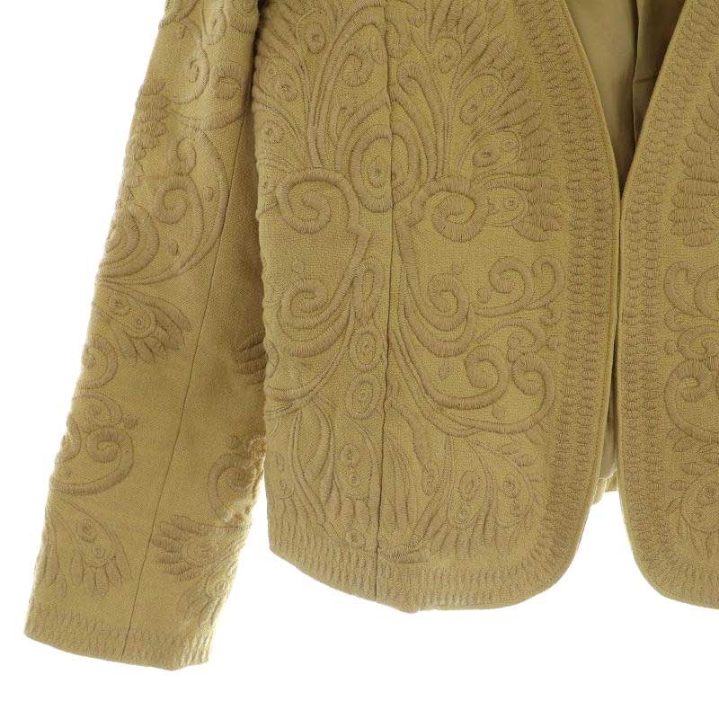 グレースコンチネンタル GRACE CONTINENTAL ノーカラージャケット 刺繍