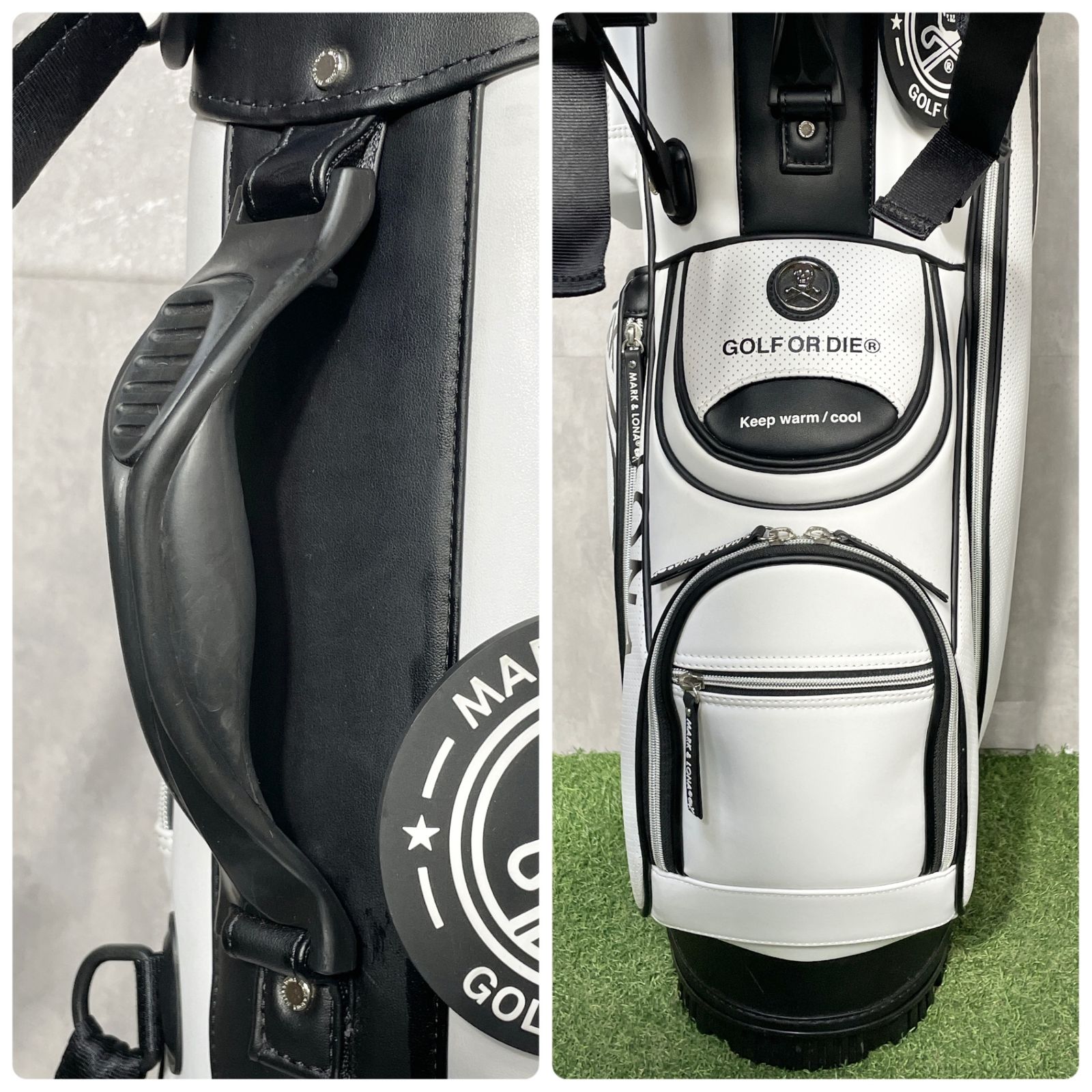 美品‼️希少‼️ MARK&LONA キャディーバッグ マークアンドロナ キムタク MARK&LONA - 【即完売☆超希少】MARK&LONA マークアンドロナ キャディ