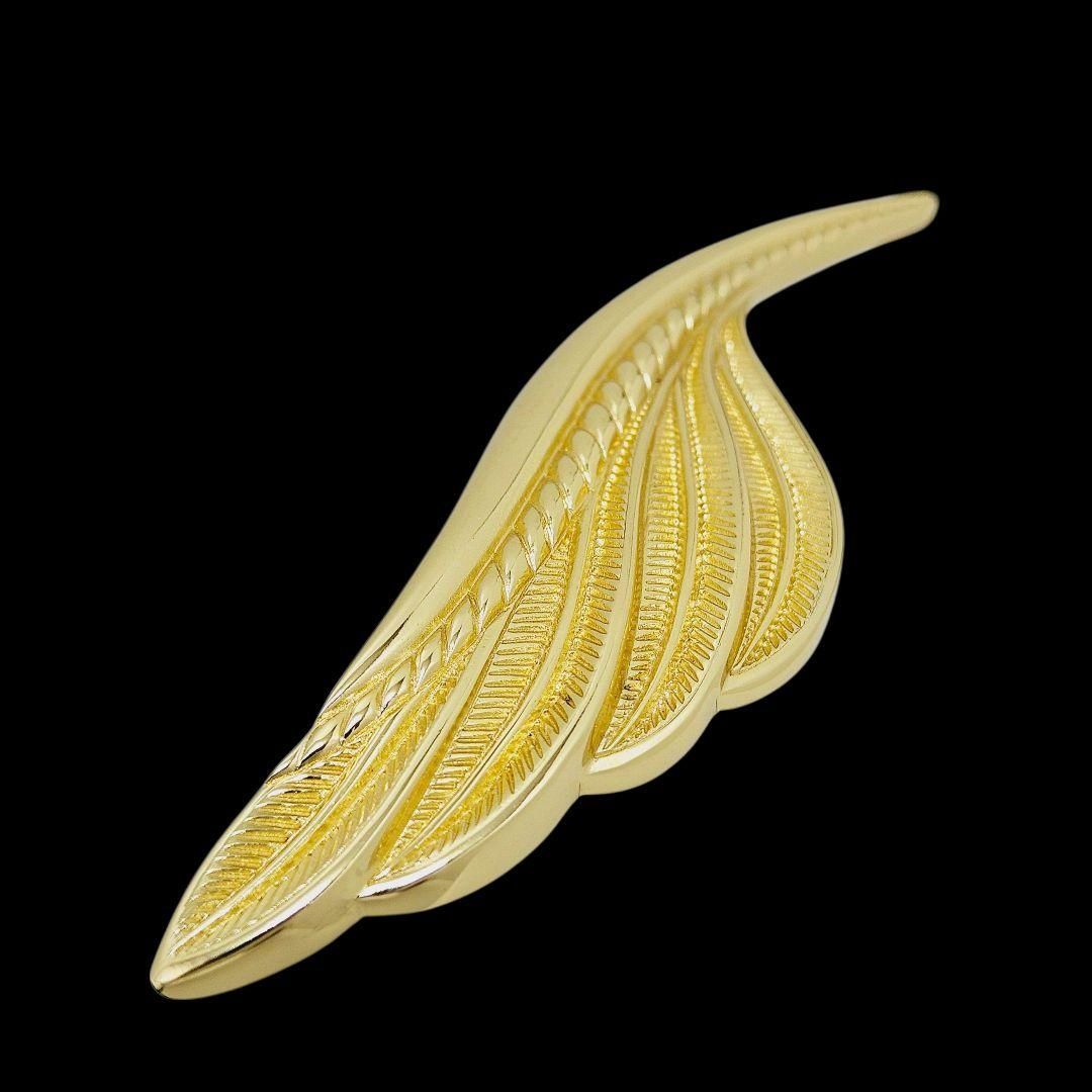 【極美品】 Dior ゴールド ブローチ 極美品】Christian Dior ブローチ 大 フェザー ゴールド - メルカリ