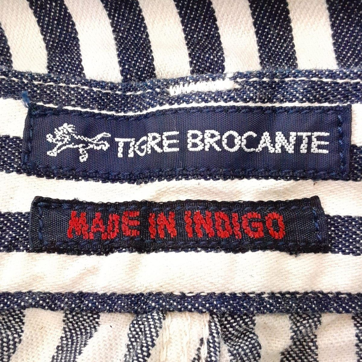 人気ブランドも見つかる! TIGRE BROCANTE ティグルブロカンテ パンツ サイズXS レディース - ネイビー×白 フルレングス ストライプ