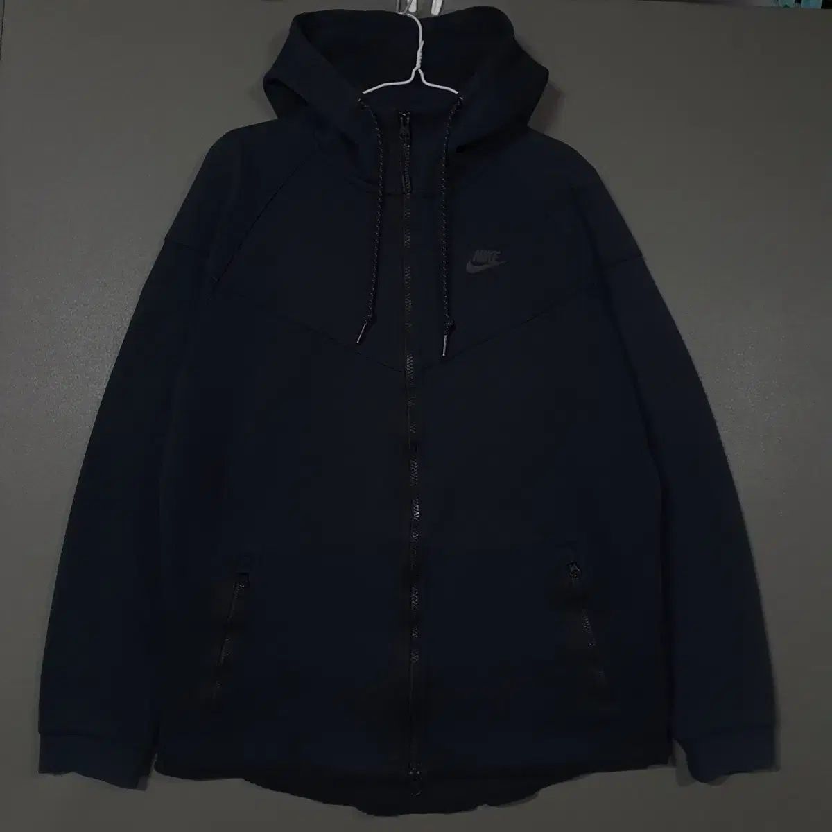XL 105 ナイキ テックパック フリース トラック ブルゾン ウィンドランナー フード ジャケット ブラック