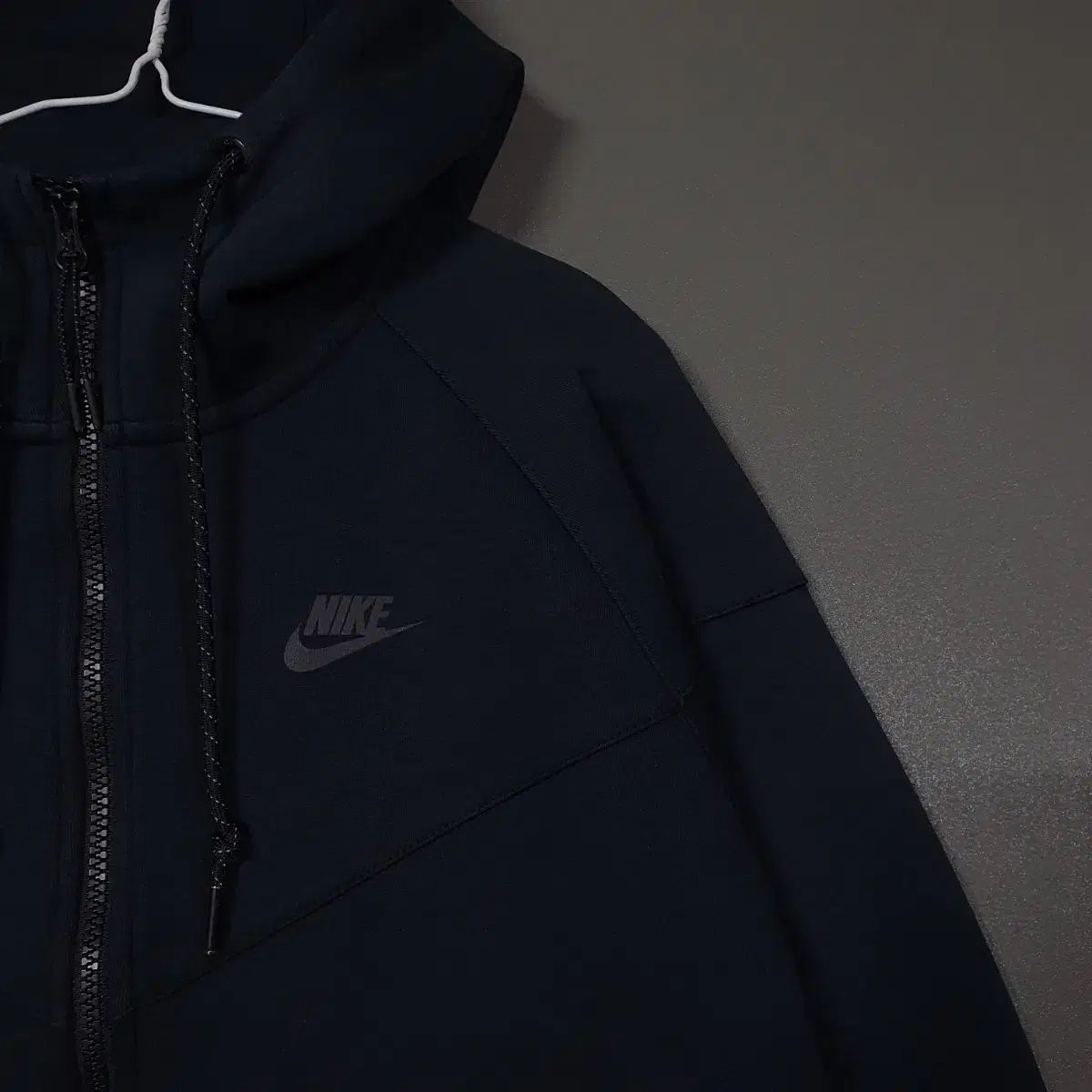 XL 105 ナイキ テックパック フリース トラック ブルゾン ウィンドランナー フード ジャケット ブラック