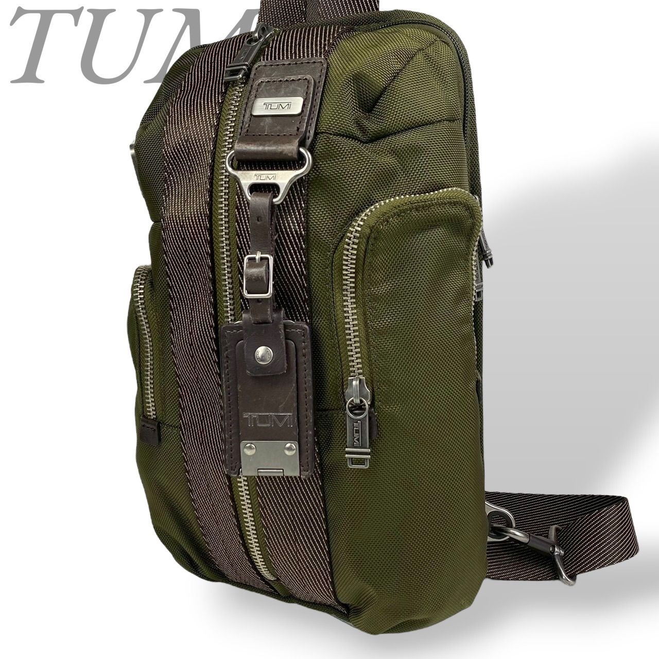 B3965 TUMI トゥミ ボディバッグ アルファブラヴォ モントレー スリングバッグ 223180LH ナイロン オリーブグリーン クロスボディ