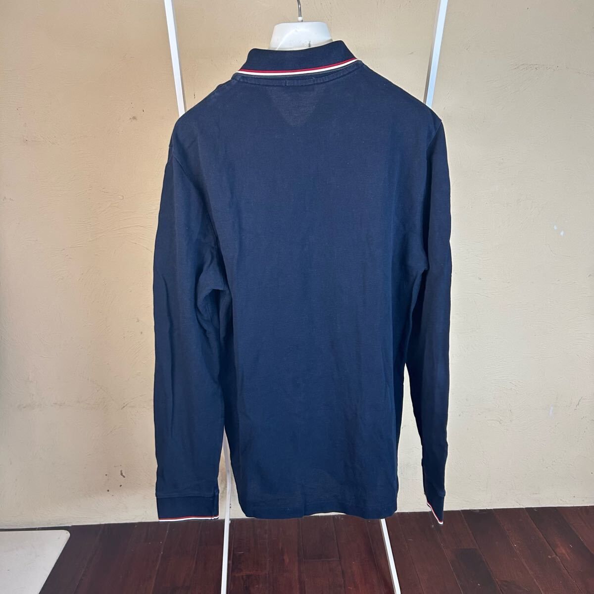 MONCLERモンクレール長袖ポロシャツネイビーL