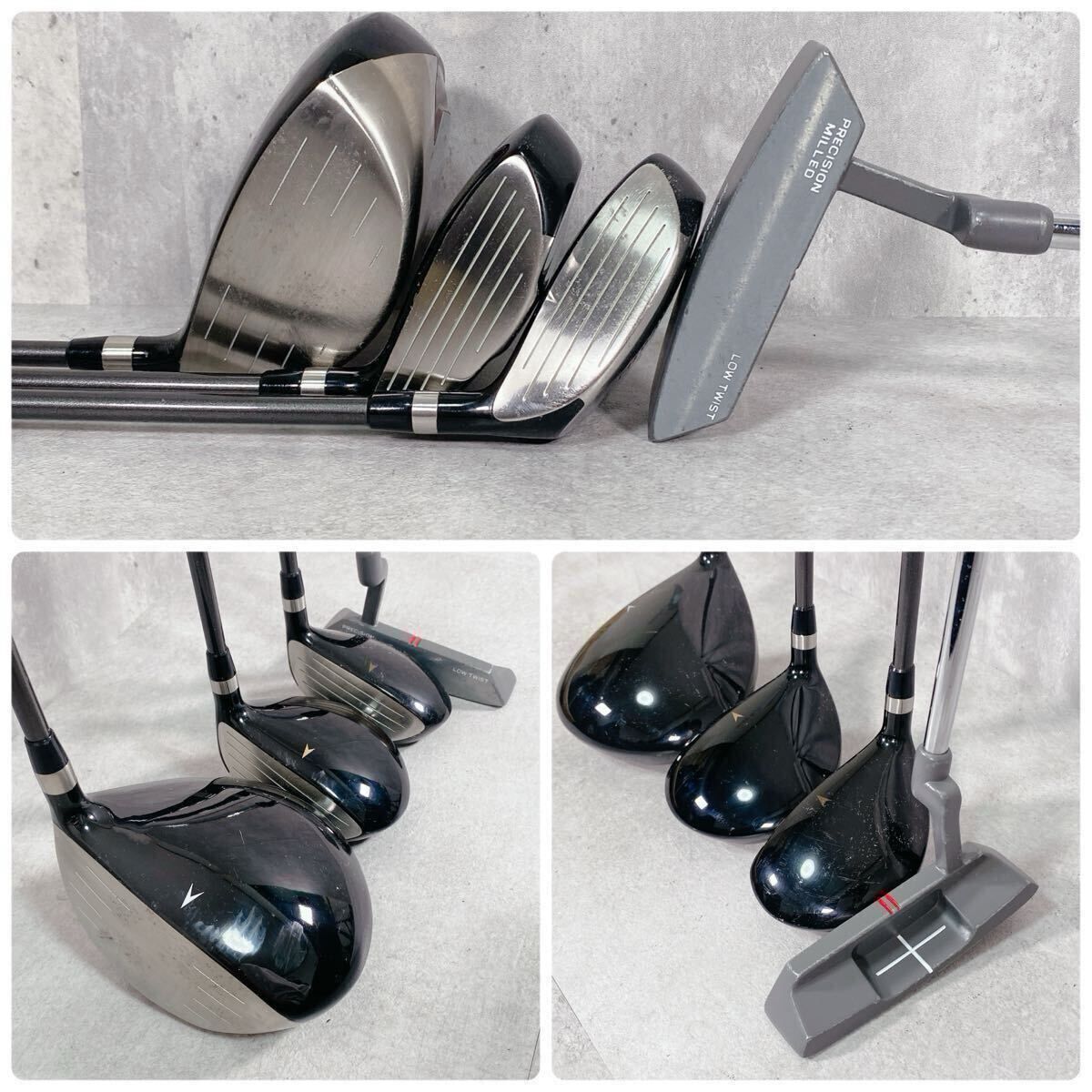 V159 左利き レフティ FITWAY 他 メンズ ゴルフ クラブ セット 豪華 13