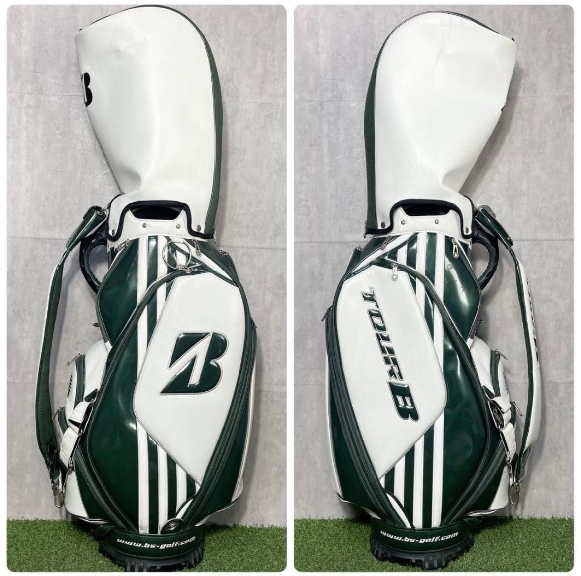 【激レア】ブリヂストン ツアーB メジャーコレクション キャディバッグ グリーン 激レア】BRIDGESTONE TOUR B ブリヂストン ツアーB メジャー