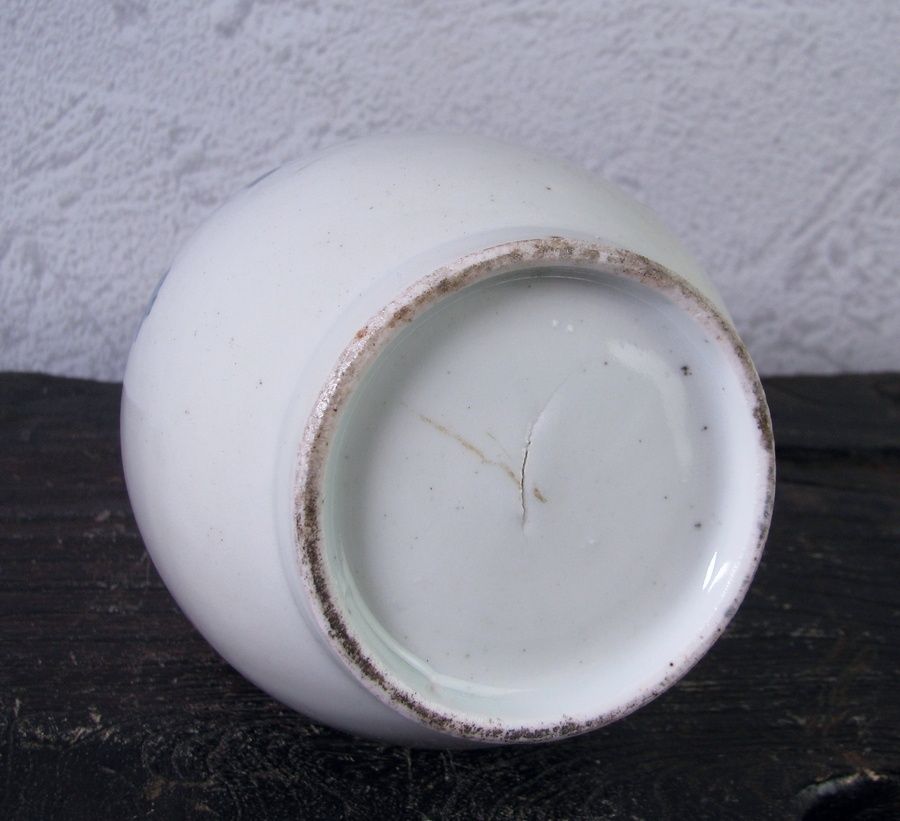 古清水　藍彩　篤紋瓢箪文徳利　江戸時代 古清水 藍彩 篤紋瓢箪文徳利 江戸時代