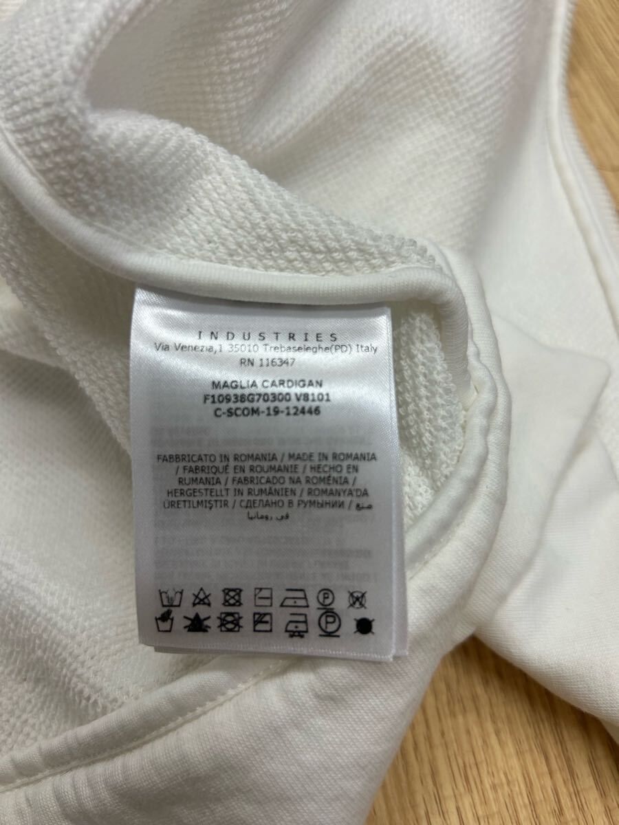 MONCLER モンクレールフードパーカー袖ゴールド白M