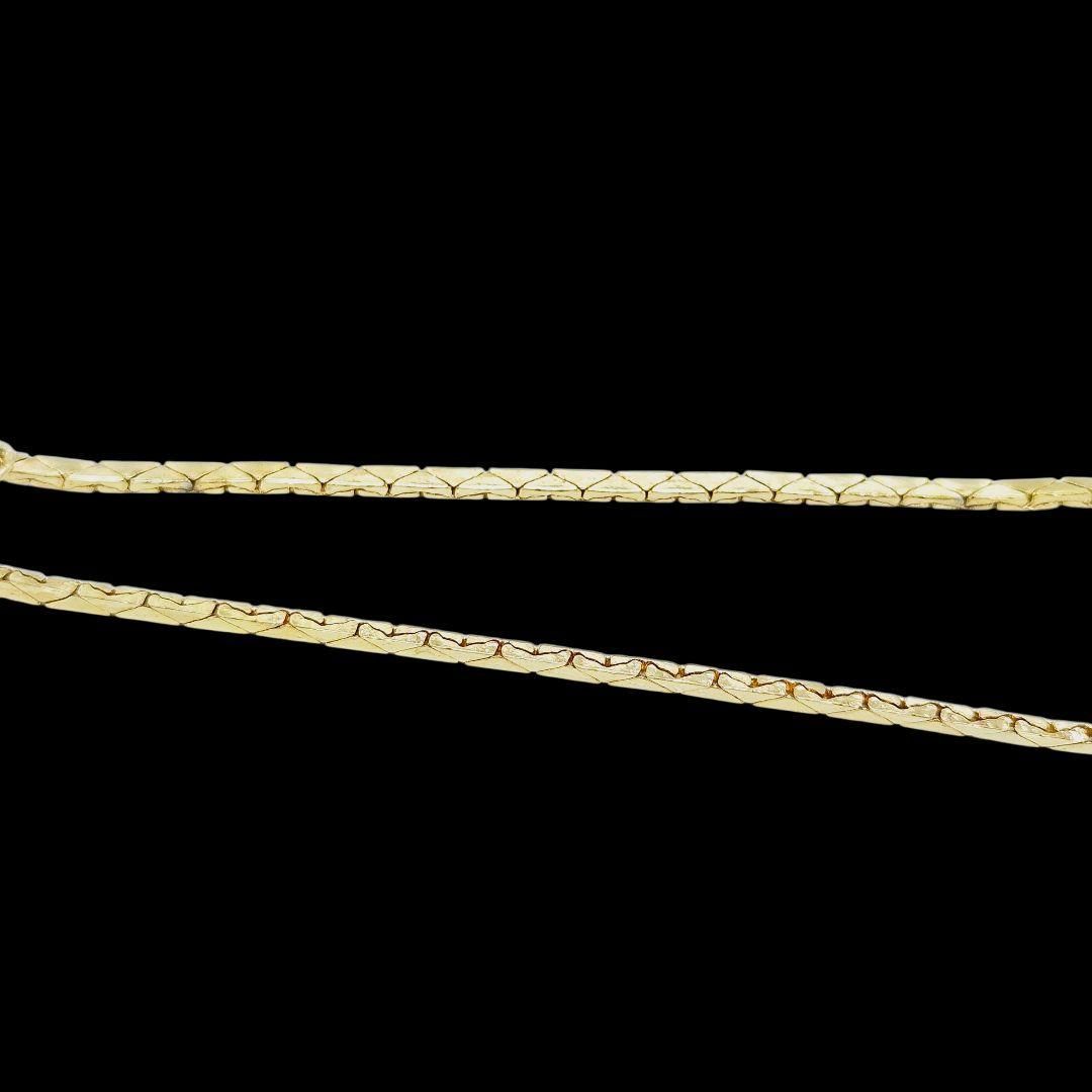  ChristianDior ネックレス リーフ エナメル 真鍮 ゴールド ネックレス アクセサリー