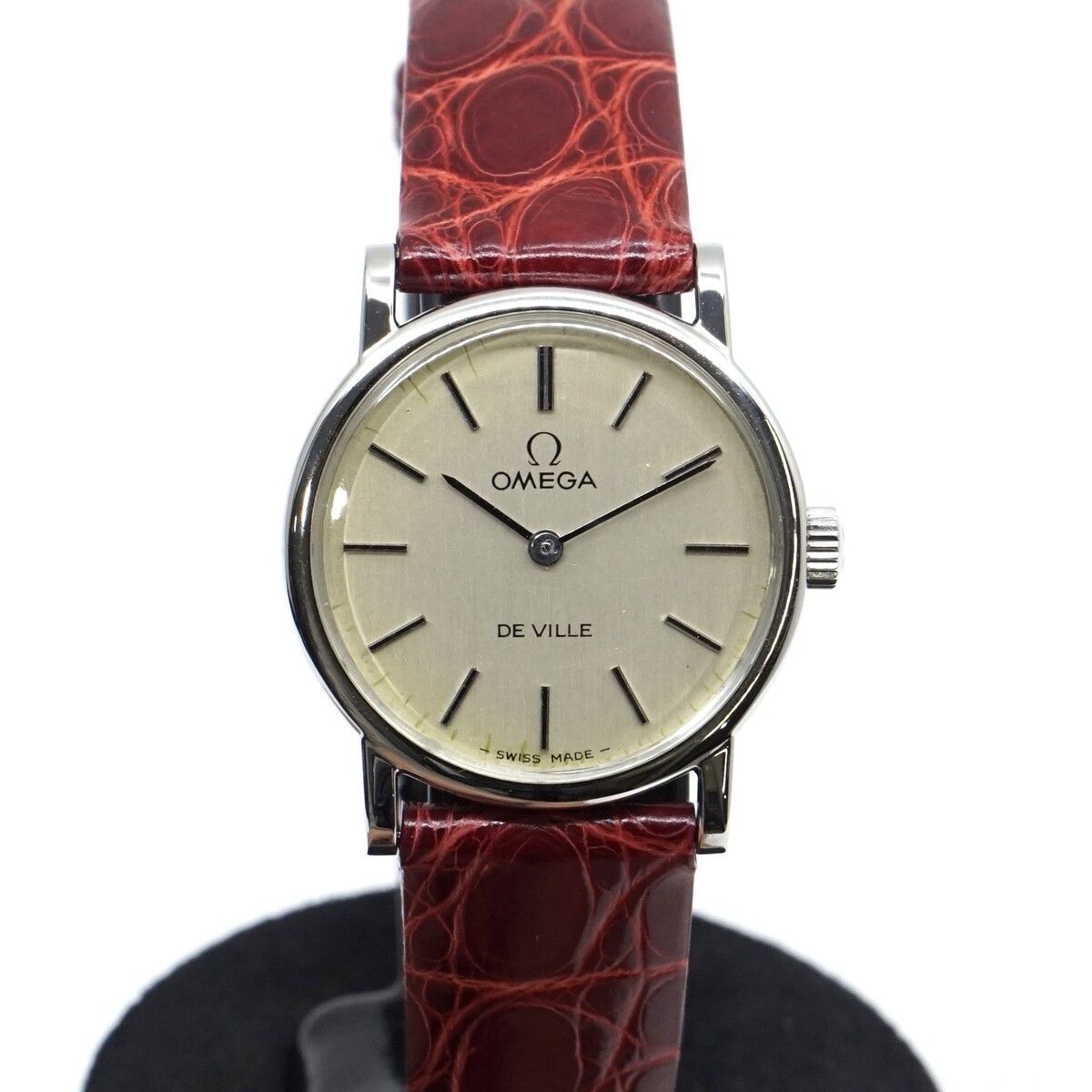 オメガ デヴィル レディース 1975年製 外装仕上 OH 手巻き Cal.625 腕時計 ギフト OMEGA DEVILLE ヴィンテージ時計 アンティーク 女性 シルバー 3年保証 W 0255