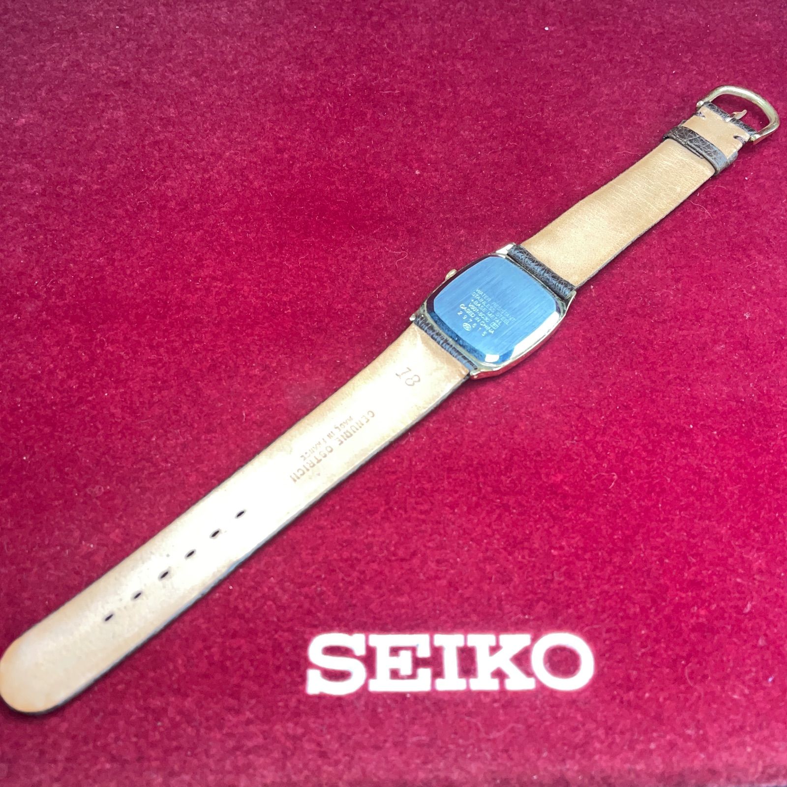 1992年製 SEIKO ALBA 日本製 QZ 電池交換済 レクタンギュラー