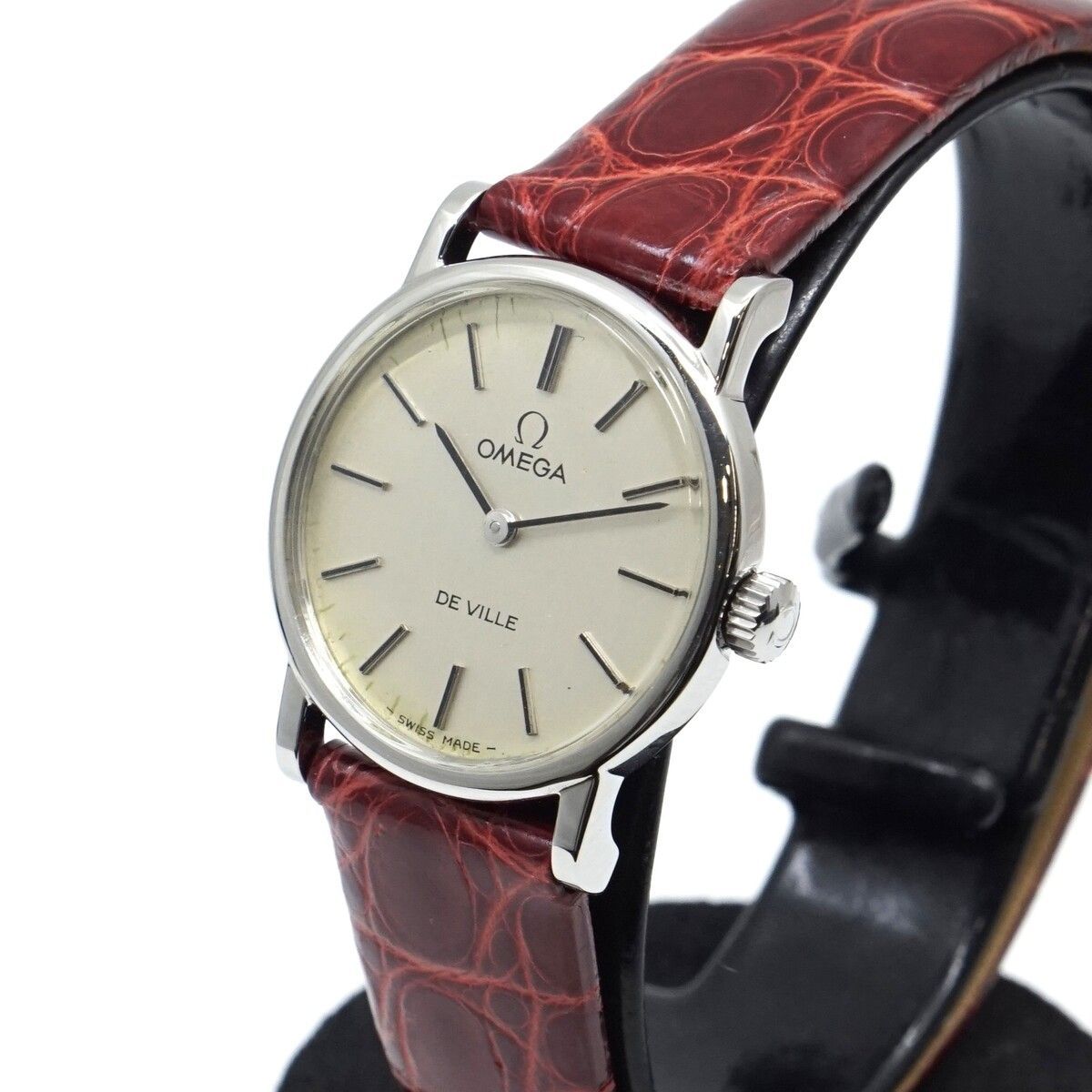 オメガ デヴィル レディース 1975年製 外装仕上 OH 手巻き Cal 625 腕時計 ギフト OMEGA DEVILLE ヴィンテージ時計 アンティーク 女性 シルバー 3年保証 W 0255 手巻き時計 腕時計(アナログ) 時計