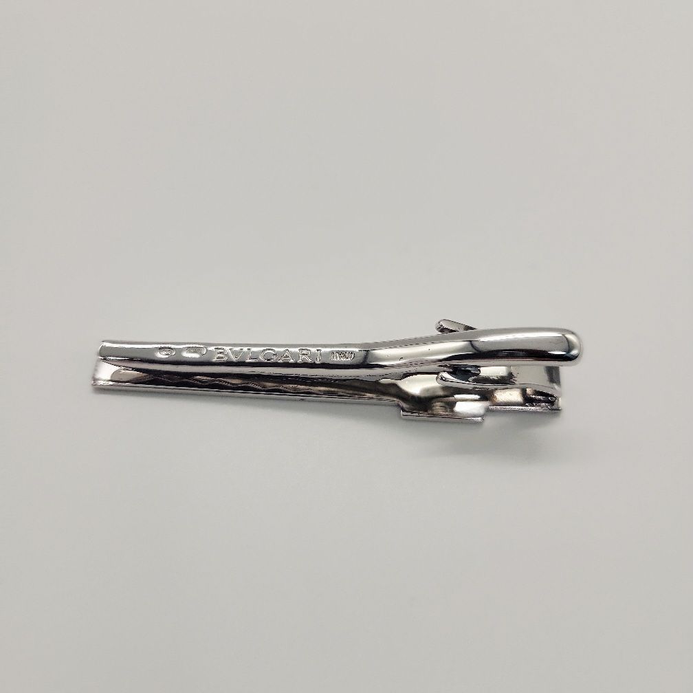 BVLGARI / ブルガリ ネクタイピン タイバー シルバー スクエア ロゴ