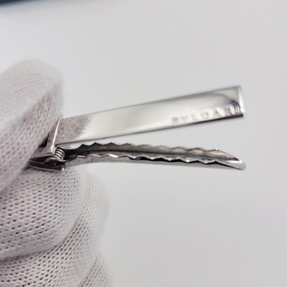 BVLGARI / ブルガリ ネクタイピン タイバー シルバー スクエア ロゴ