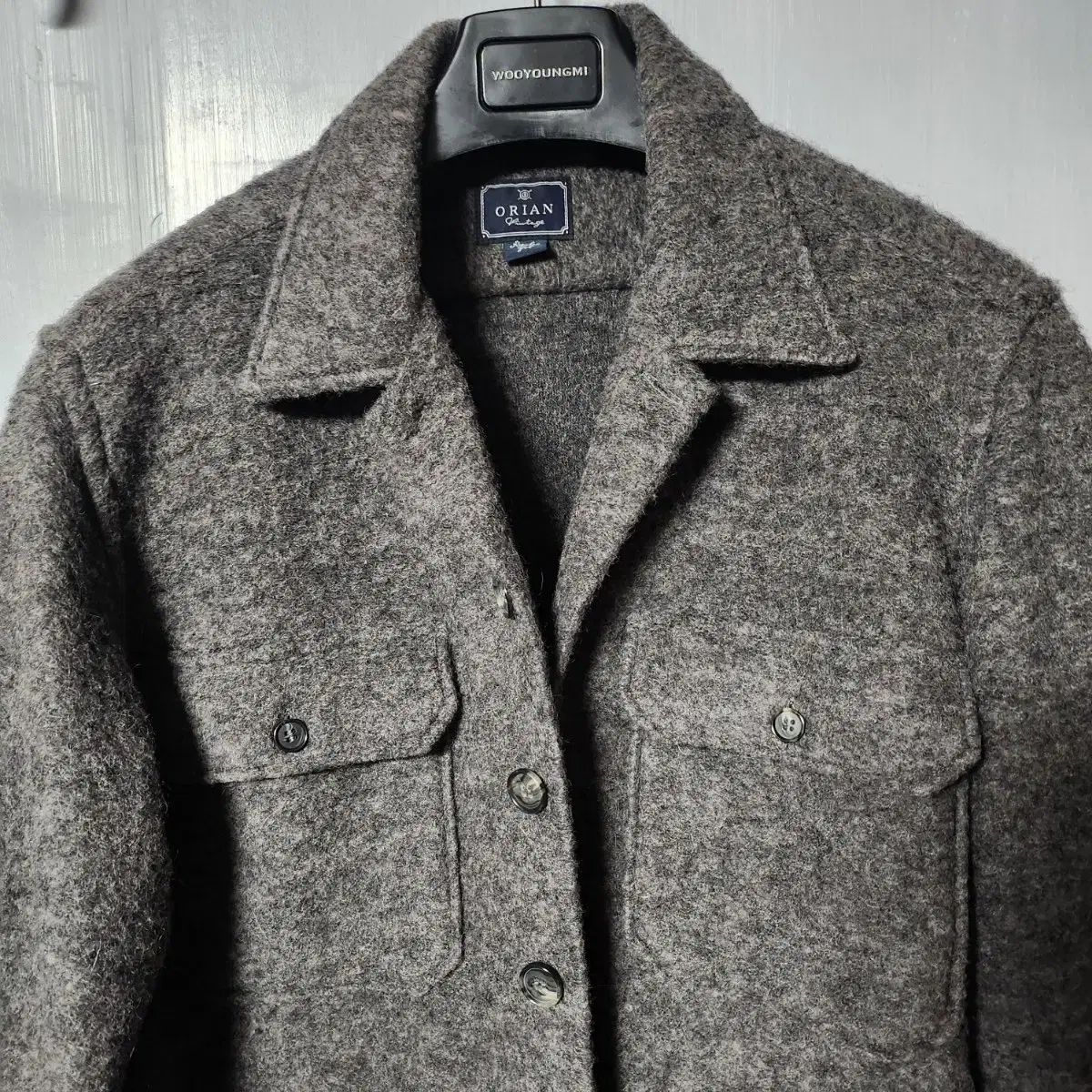 オリアン ラナウール ニット シャツジャケット m 100 105