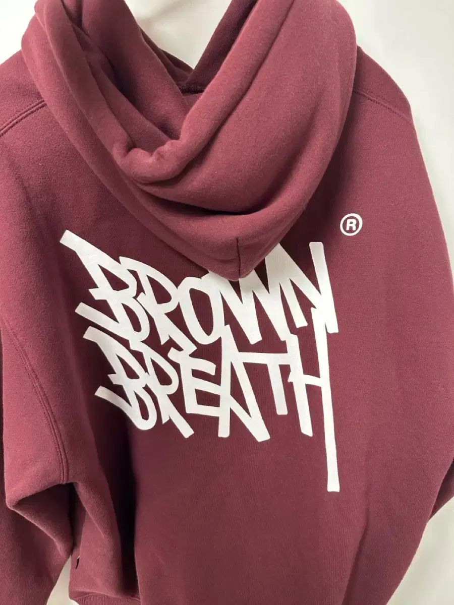 Brownbreath ブラウンブレス バーガンディ フードTシャツ
