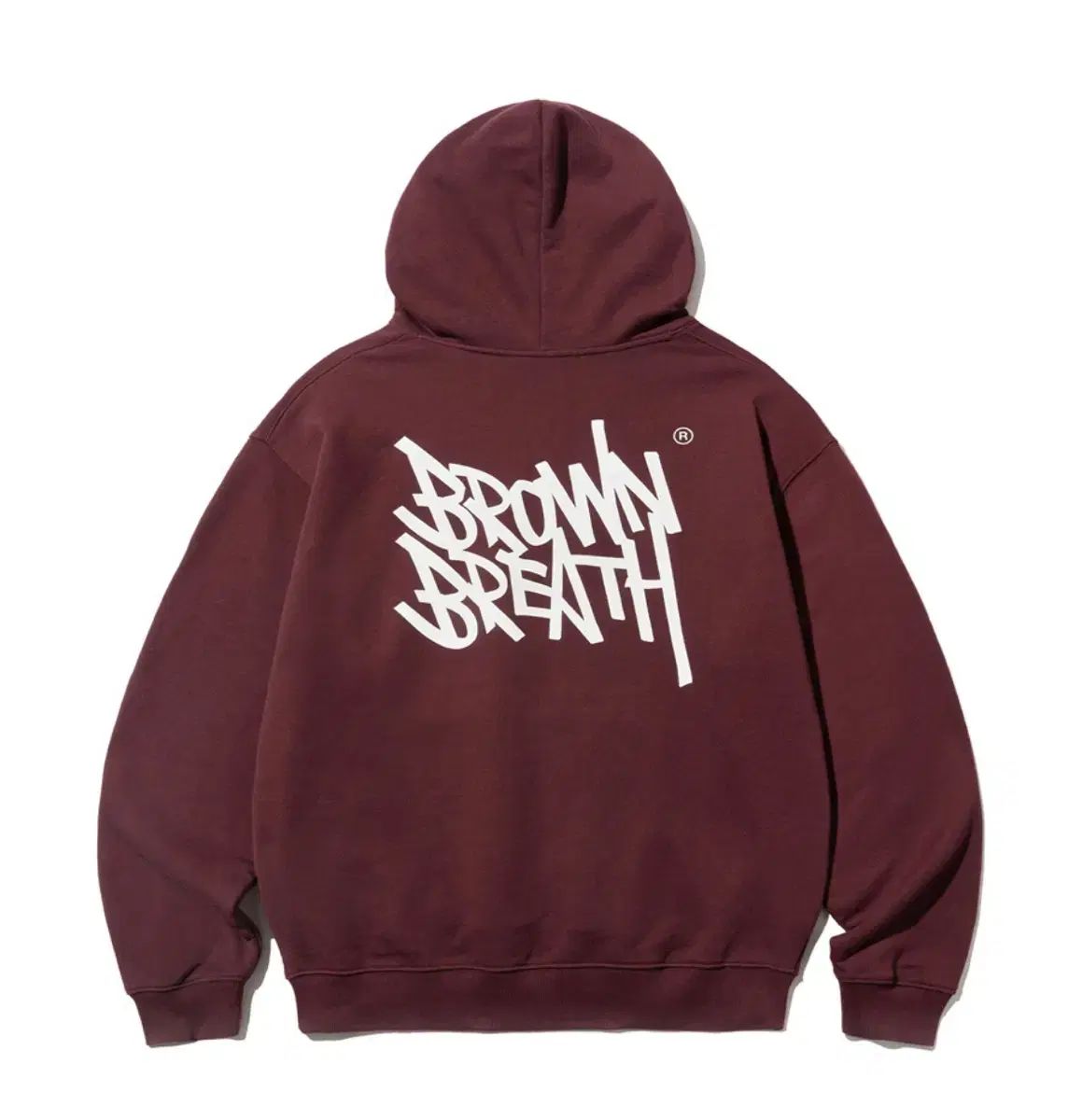 Brownbreath ブラウンブレス バーガンディ フードTシャツ