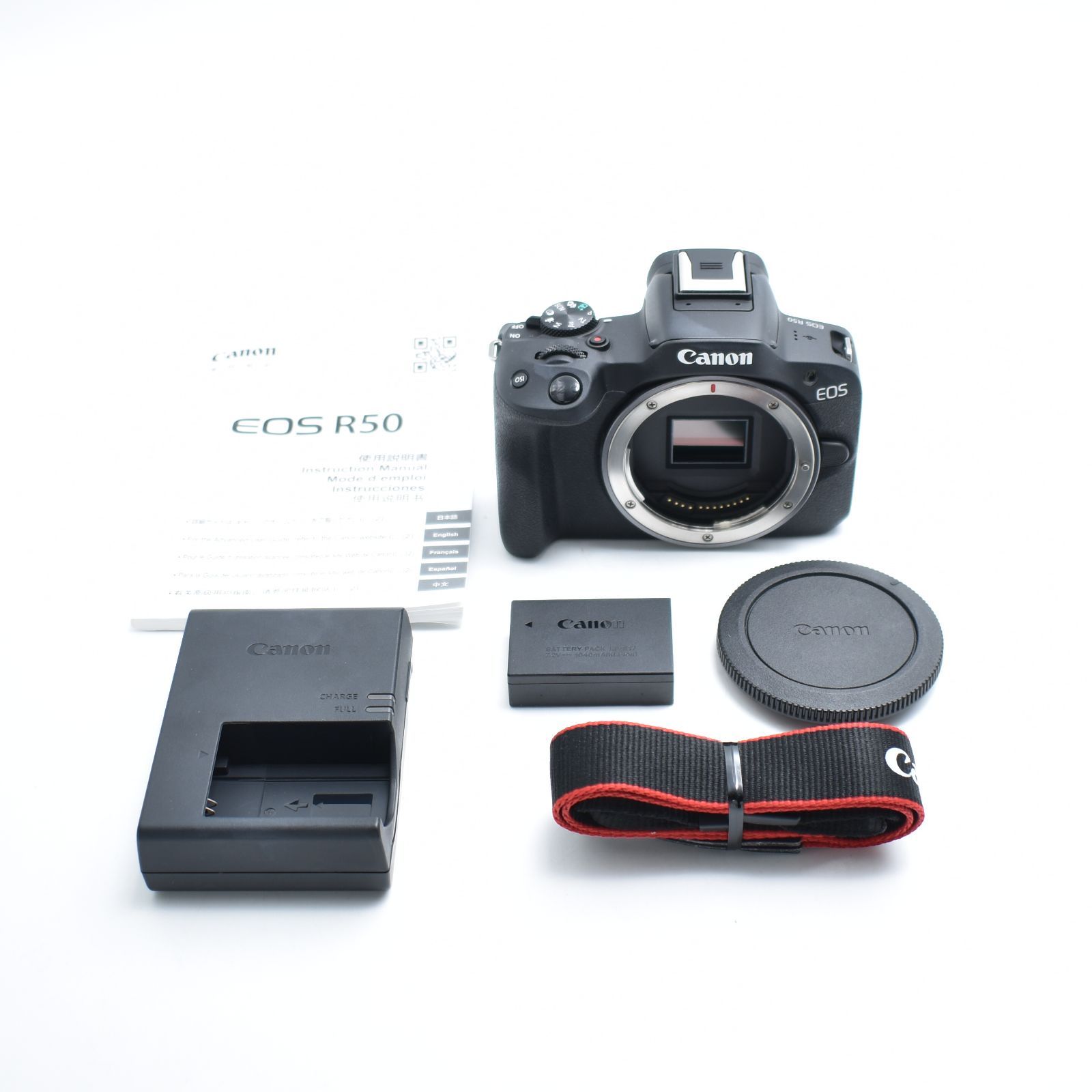 B 10109 Canon ミラーレス一眼カメラ EOS R50 ボディ レンズなし ブラック APS-C 約375g EOS R50 BK