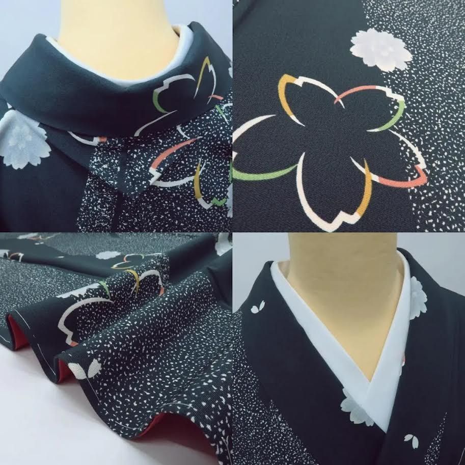 百華❀ Y3874◇美品未着用 正絹 高級手縫い仕立て トールサイズ 小紋