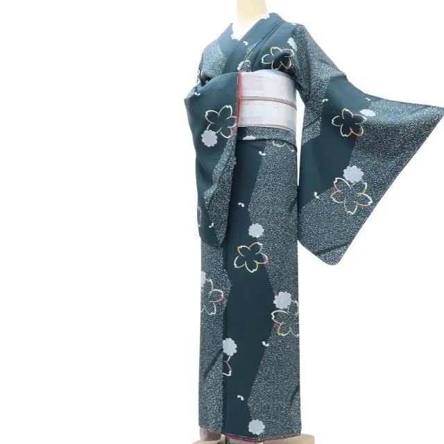 百華❀ Y3874◇美品未着用 正絹 高級手縫い仕立て トールサイズ 小紋